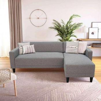 Sofa Chaise Longue Bob Sawana Reversible, Color Gris Antracita 197 cm