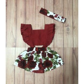 Baby Girl Floral Ruffle Romper