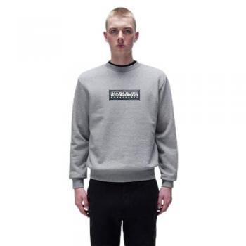 Napapijri Uomini Felpa + Maglione Box Logo Grigio XL