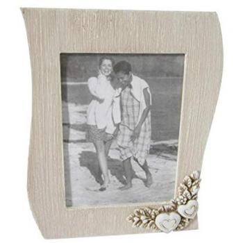 Portafoto Shabby Chic Onda Tortora 14,5x19,5 in MDF Vintage