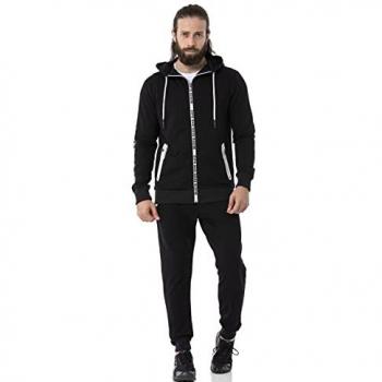 Cipo & Baxx Trainings-Homewear Set (2‑teil) – Schwarzes Allover-Muster, Gr. M