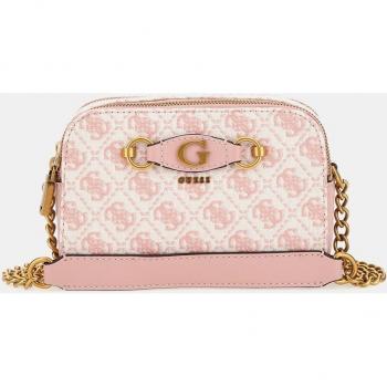 Bandolera pequeña Guess en rosa con estampado de logos