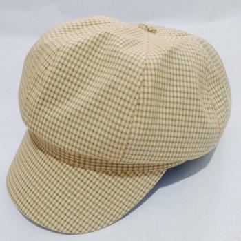 MAXSITI U Plaid Newboy Kappe für Frauen im Achteck-Design