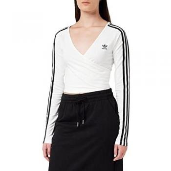 Adidas Women's White Long Sleeve V-Tshirt, Size 3XS
