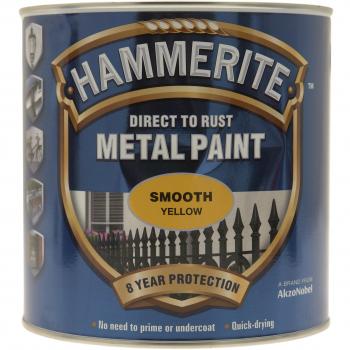 Hammerite Direct to Rust Smooth Yellow Metal Paint