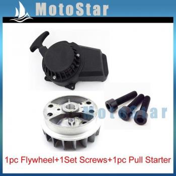 Aluminium Starter Set für 2-Takt 47cc 49cc Motor Minimoto Pocket Bike Mini Schmutz Kreuzer ATV Quad