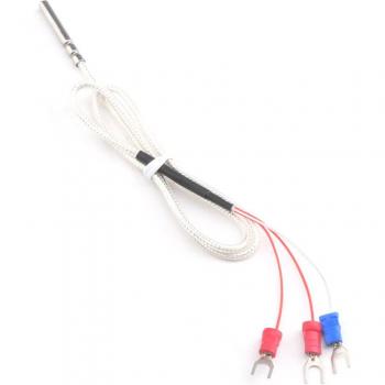 M8 Thread PT100 Stainless Steel RTD Temperature Sensor Probe 1M/2M Cable with 3 Wires