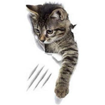 DIY Cat Mural Stickers for Toilets