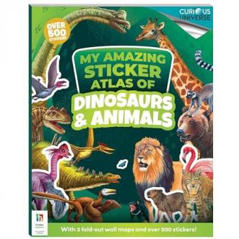 Hinkler Pty Ltd Incredible Sticker Atlas Dinosaurs and Animals