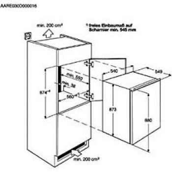 Frigorifero da incasso AEG 142 L F SKB588F1AS