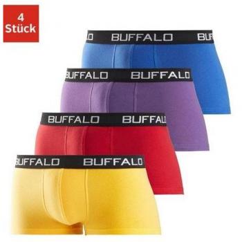 Buffalo Hipster Herren-Boxershorts S 4er Packung Kontrastbund