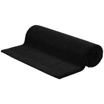 Tapis de seuil en tissu de coco dense – noir, 80 × 100 cm