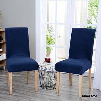 Silver Spandex Dining Chair Covers Pair