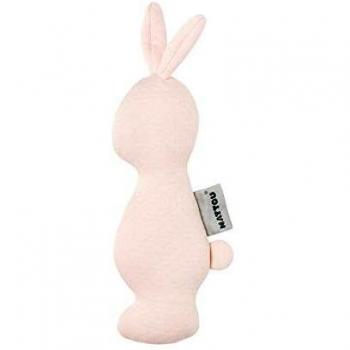 Lapin doux avec hochet rose Nattou