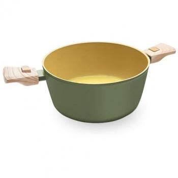 Amercook Cacerola 24 cm, mango desmontable y asas fáciles de quitar – Amvegan