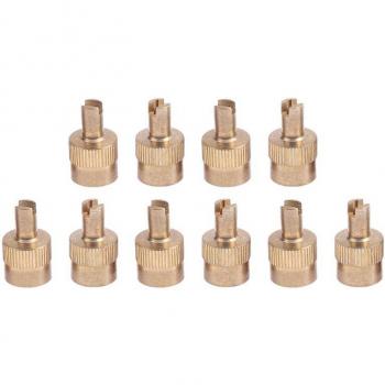 Tapón de Válvula para Neumáticos de Coche y Moto, Cobre, 10 Uds
