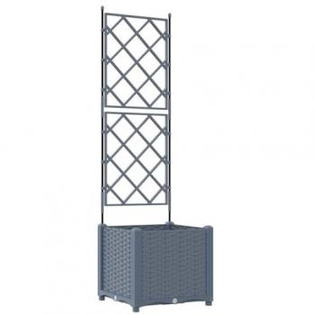 Pot de Plante Vidaxl Treillis Gris Clair 40 × 40 × 143 cm