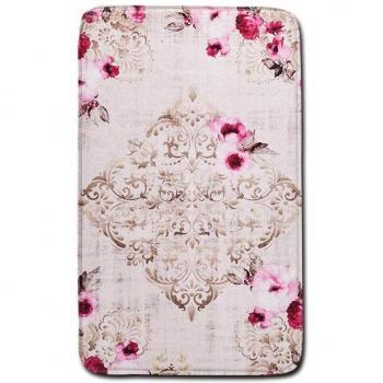 Tapis de bain avec impression de fleurs Crocus violet
