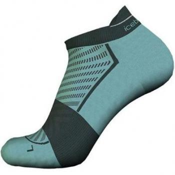Calcetines Micro Icebreaker Merino Run+ Turquesa y Amarillo