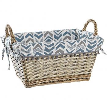 Canasta decorativa DKD Home Decor de poliéster con diseño elegante y resistente, tamaño: 40 x 30 x 20 cm