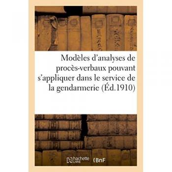 Modèles d'analyses de procès-verbaux pouvant s'appliquer à tous les cas qui se rencontrent