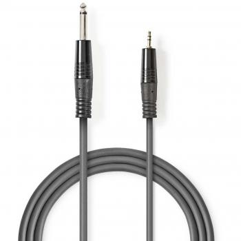 Cable de audio Nedis 3 m 6.35mm a 3.5mm Gris