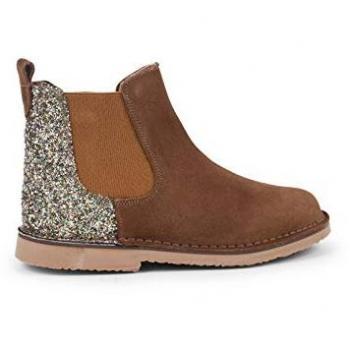 Botas de Niña de Serraje con Talonera Glitter