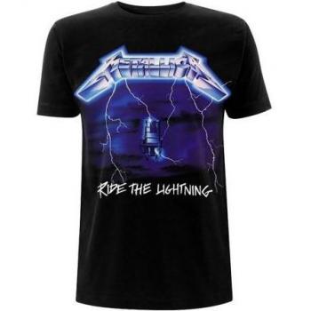 Maglietta Nera Metallica Ride The Lightning Tracks L Unisex