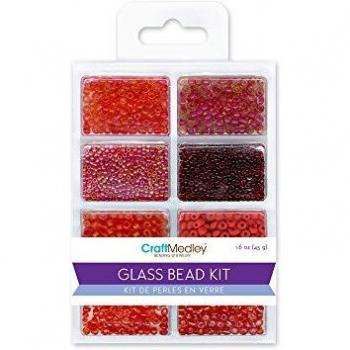 Scarlet Bugles & Rocailles Glass Set – 45g