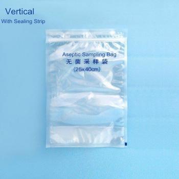 25cm x 40cm Aseptic Sampling Bags with Sealing Strip, Sterile PE, 50 Pieces