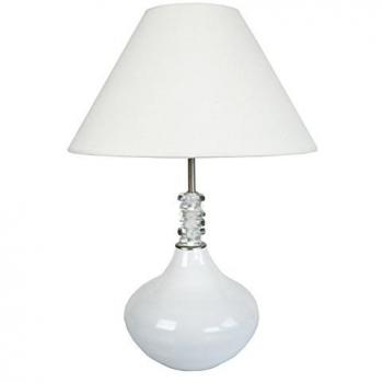 Lampe de table Collo Quadratto – modèle 62684, verre et blanc