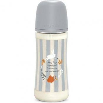 Biberon in Silicone Suavinex Wonderland 360 ml Tettarella Fisiologica Valvola Anticolica Flusso Denso Azzurro +6 Mesi