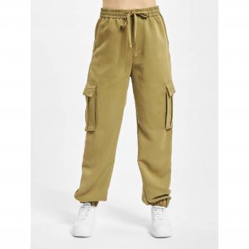 Green Olive Urban Twill Trousers – Women Mid‑Size