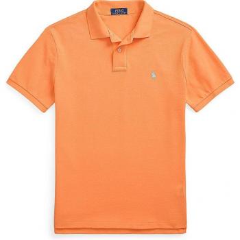 Ralph Lauren Men’s Orange Polo L-Cotton Shirt with Signature Logo