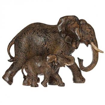 Statue d’éléphant H15 cm, couleur marron – Atmosphera