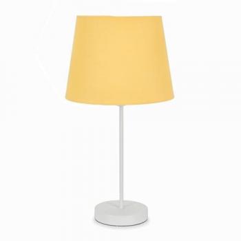 VALUELIGHTS Charlie White Table Lamp with Yellow Shade