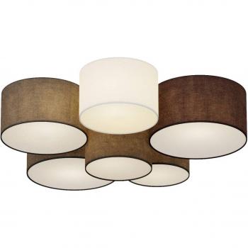 Lindby Laurenz 6-Light Textile Ceiling Fixture