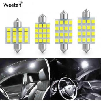 Éclairage intérieur LED 31mm 36mm 39mm 41mm blanc 2 pièces