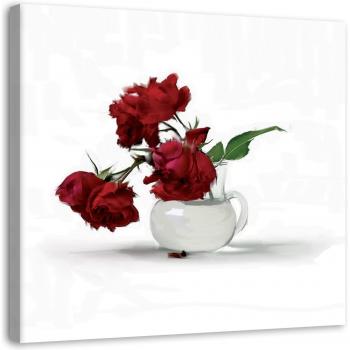 Vivid Red Roses Canvas Print