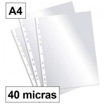 Fundas A4 Multitaladro 40 Micras 200 Unidades