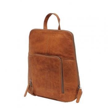 Sac à dos en cuir cognac pour homme et femme