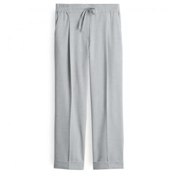 OPUS Stoffhose mit Bügelfalte Modell „Melosa“, hellgrau, 34