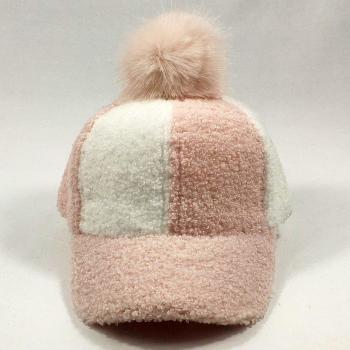 Gorro negro snapback con pom para niños 2-8 años, estilo otoño-invierno