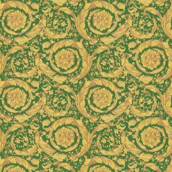 Intissé Profhome 366926 – Papier Peint Vert, Or & Jaune