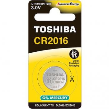 Pila de botón CR2016 Toshiba 3V