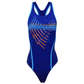 Fashy Badeanzug Damen Aquafeel Blau Orange Größe 36