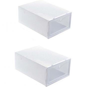 Plastic Shoe Box Set with Flipping Transparent Door