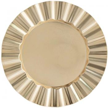 Piatto Elegante di Natale D33cm con Bordo Oro