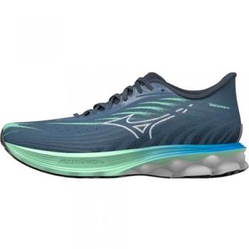 Mizuno Herren Laufschuhe Wave Skyrise 6 in Blaugrau und Weiß