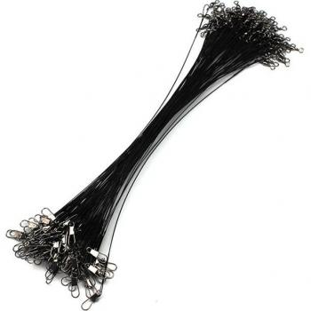 50 pcs Fishing Leash with Swivel Snap